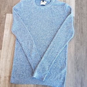 Topman Ribbed Muscle Fit Sweater Navy XXXL